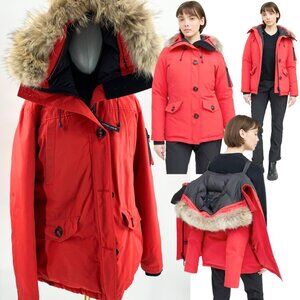 CANADA GOOSE Montebello Down Parka, Red - Sz XL